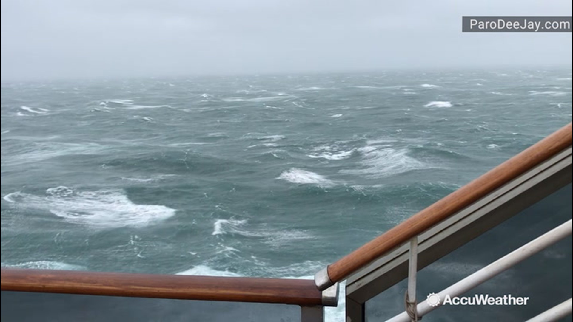 A cruise ship off the coast of North Carolina had a rough time on Nov. 17, when they had to deal with the winds and waves of a powerful nor'easter.