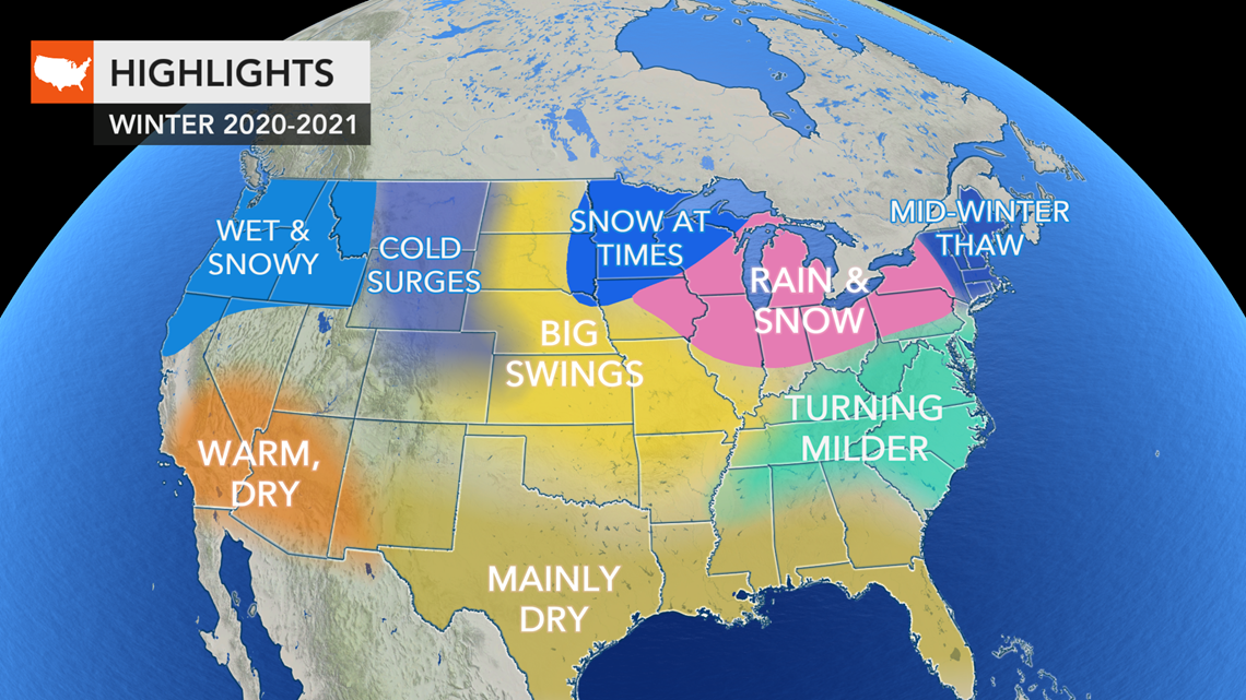 AccuWeather's 2021-2022 US winter forecast