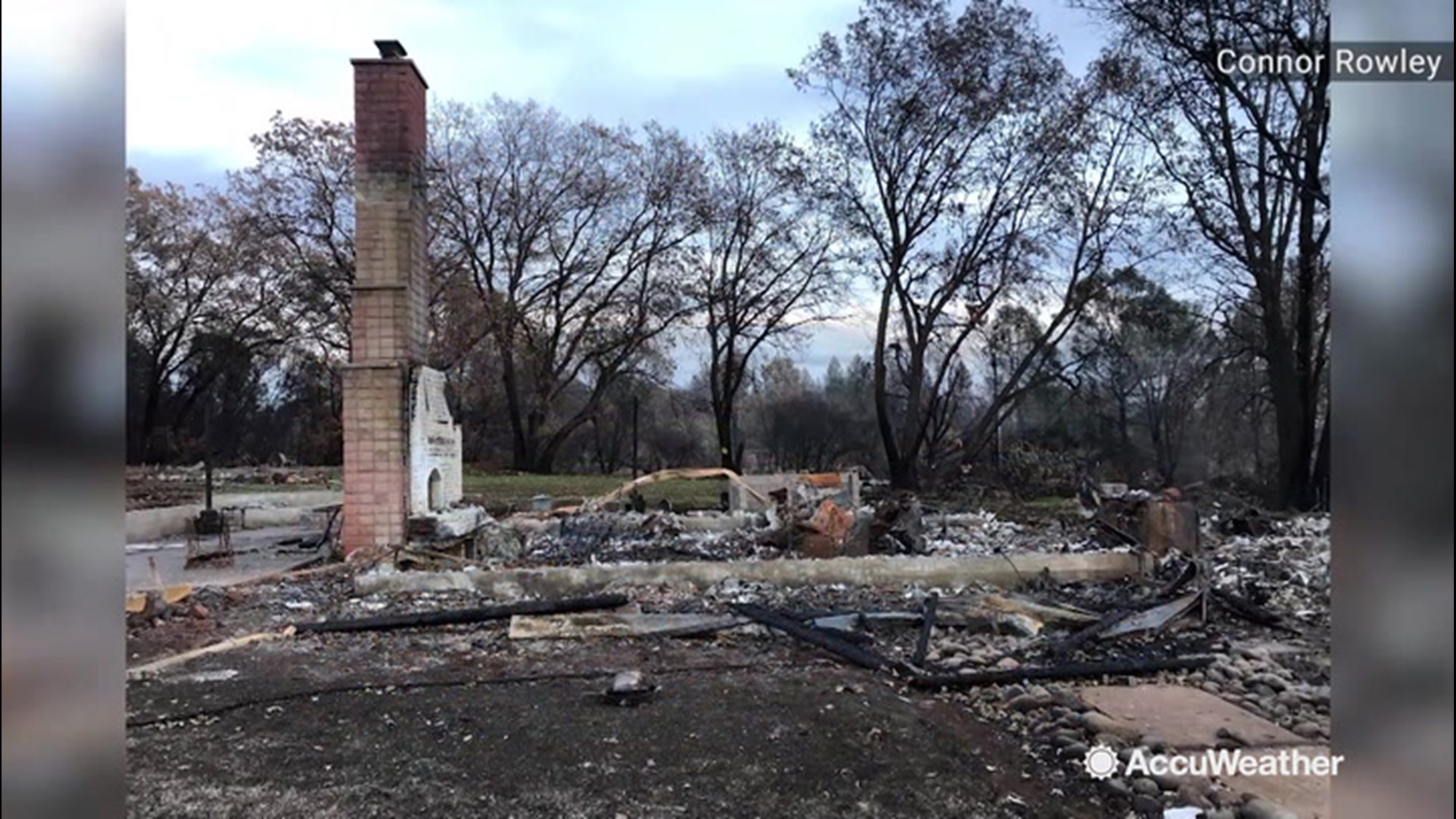 As thousands of firefighters battled the Camp Fire in Northern California last year, one firefighter was scrambling to get his family to safety before his home was destroyed. AccuWeather's Bill Wadell shows us the progress made and the work that needs to be done to rebuild Paradise.