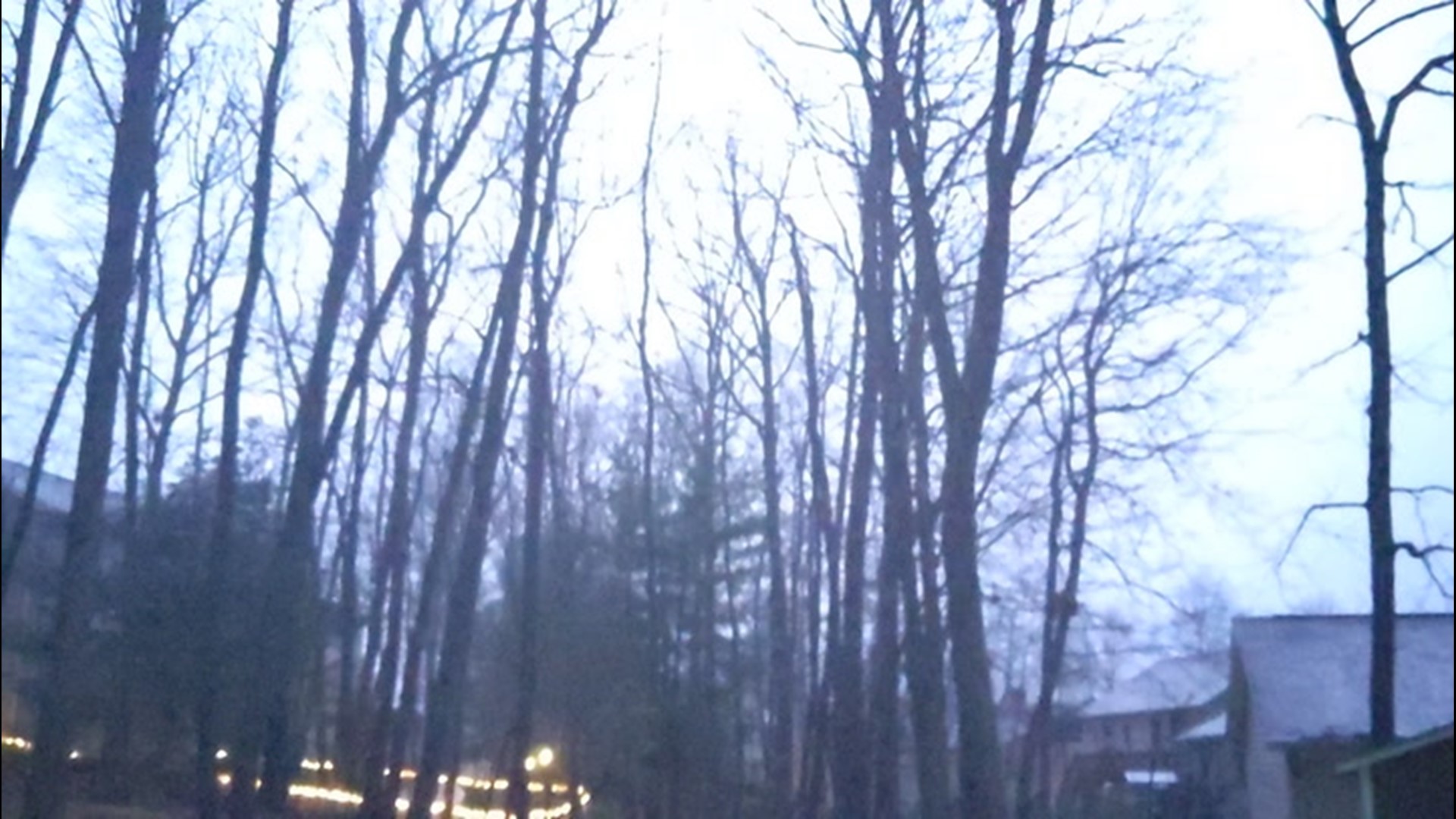 Lightning flickered in the night sky as thunderstorms roared through Pennsylvania on April 8.