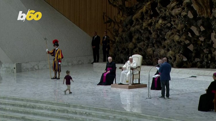 Watch: Child Runs Up To Pope During Services