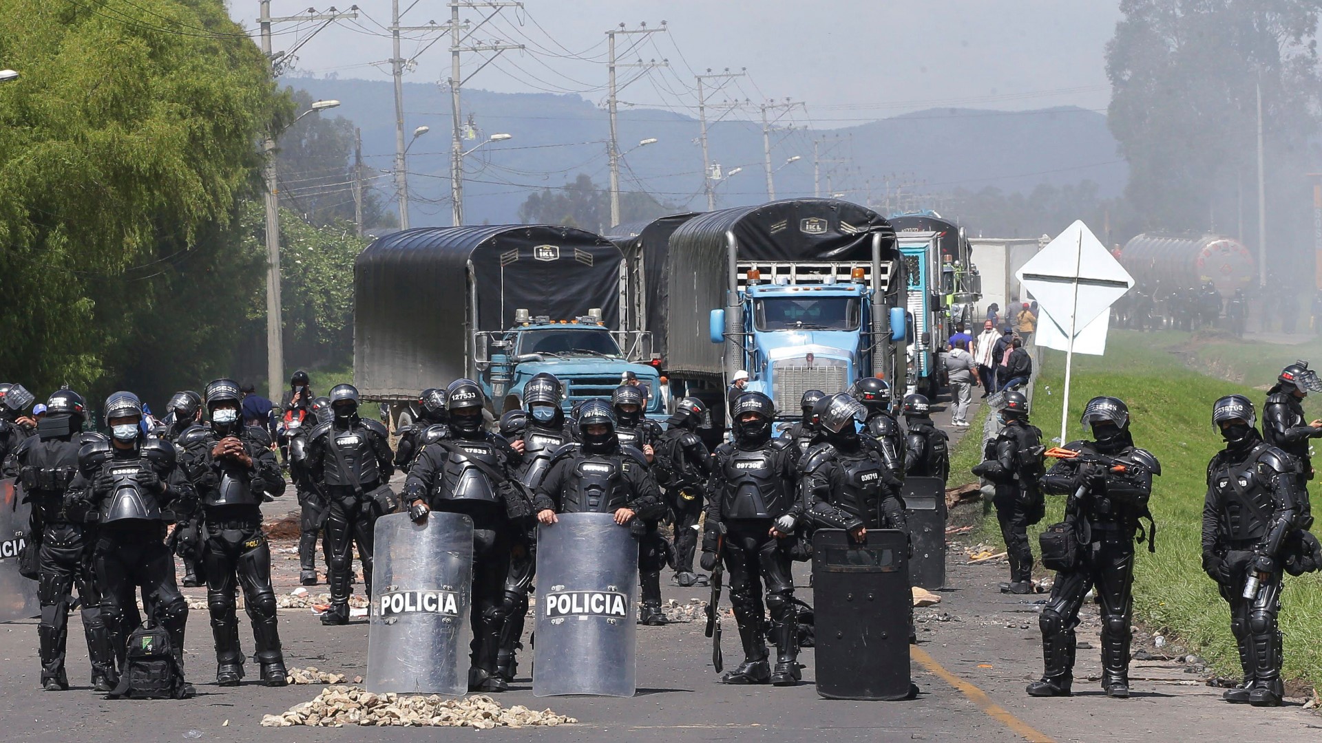 What is happening with protests in Colombia?