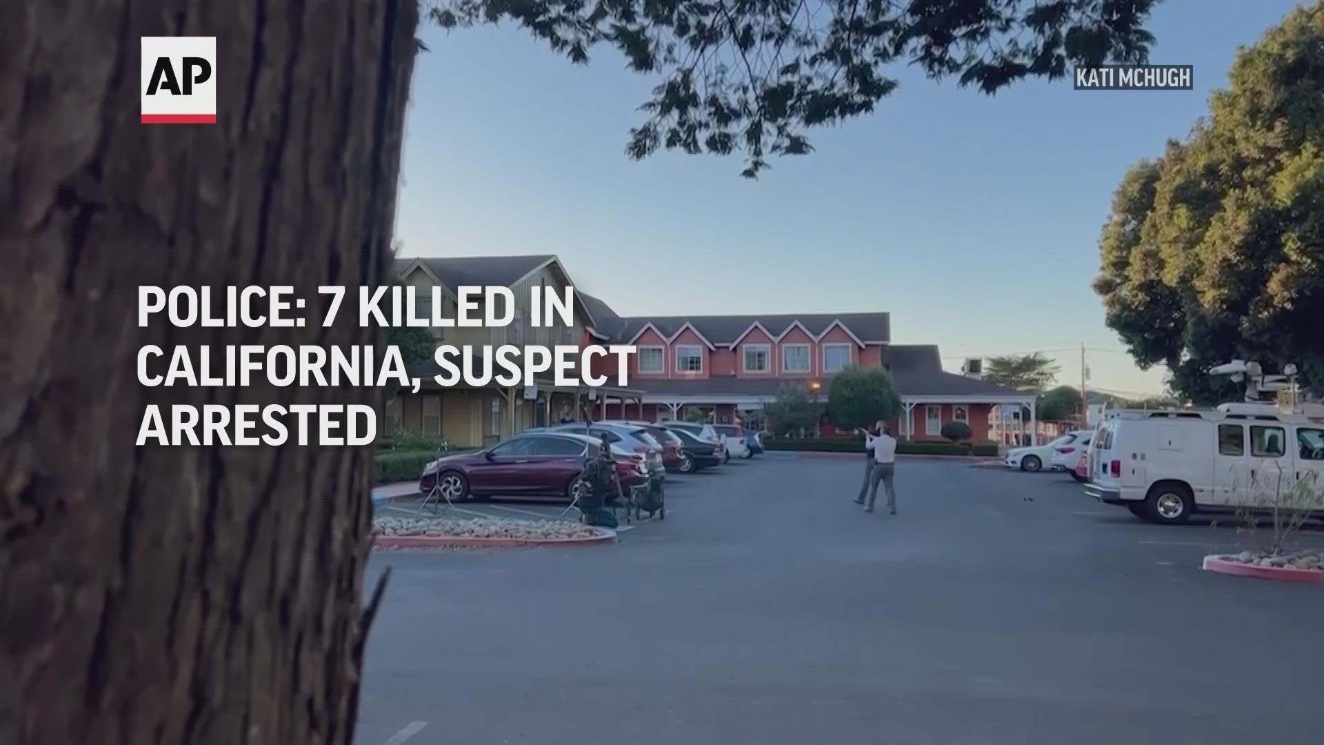 Seven people were killed in two related shootings at agricultural facilities in the community of Half Moon Bay near San Francisco.