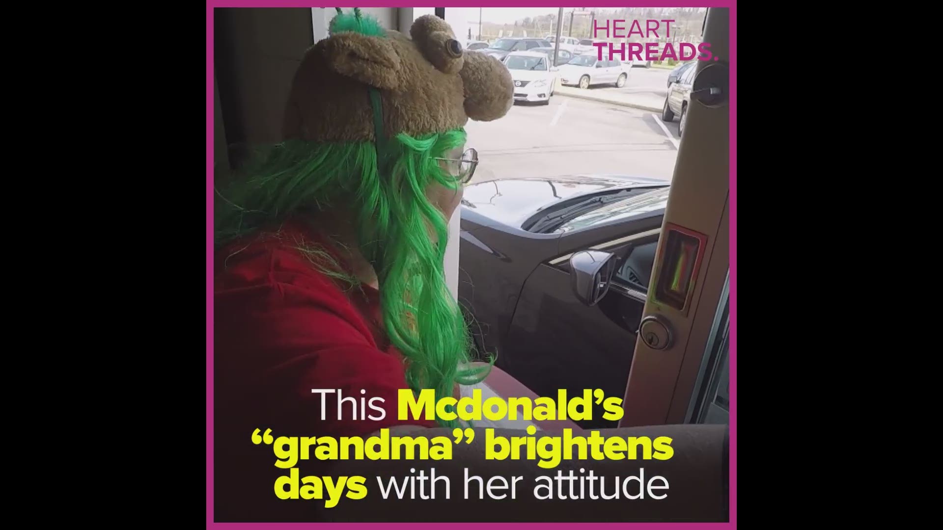 This McDonald's "Grandma" keeps customers smiling with her personality and goofy collection of hats. And she passes on some valuable life lessons to her young coworkers.