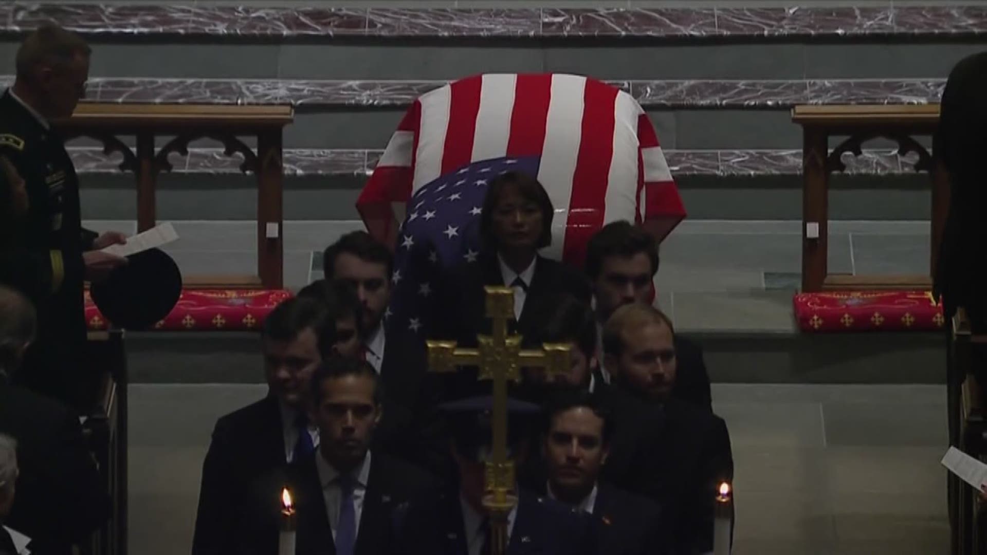 Watch the full video of George H.W. Bush's funeral in Houston on Thursday.