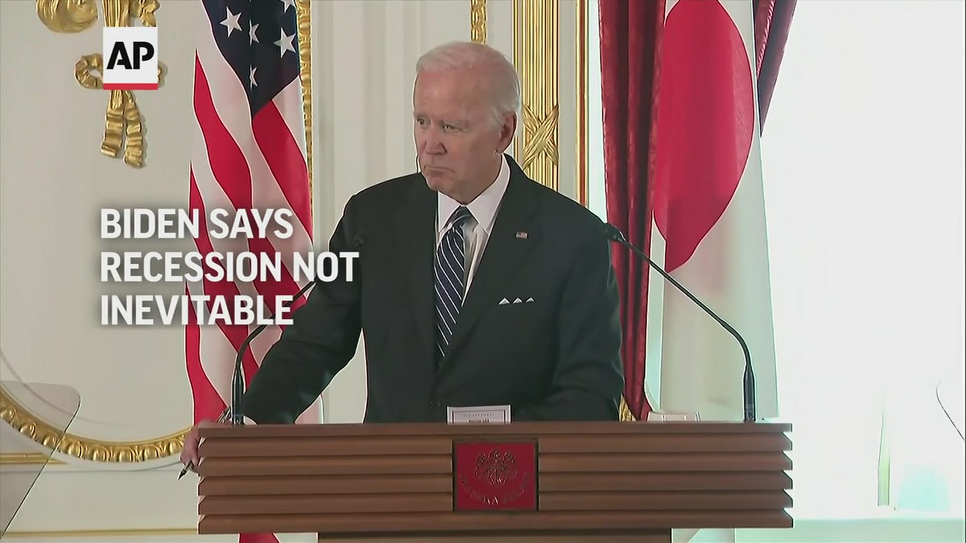 Biden acknowledged the U.S. economy has "problems" but said they were "less consequential than the rest of the world has."