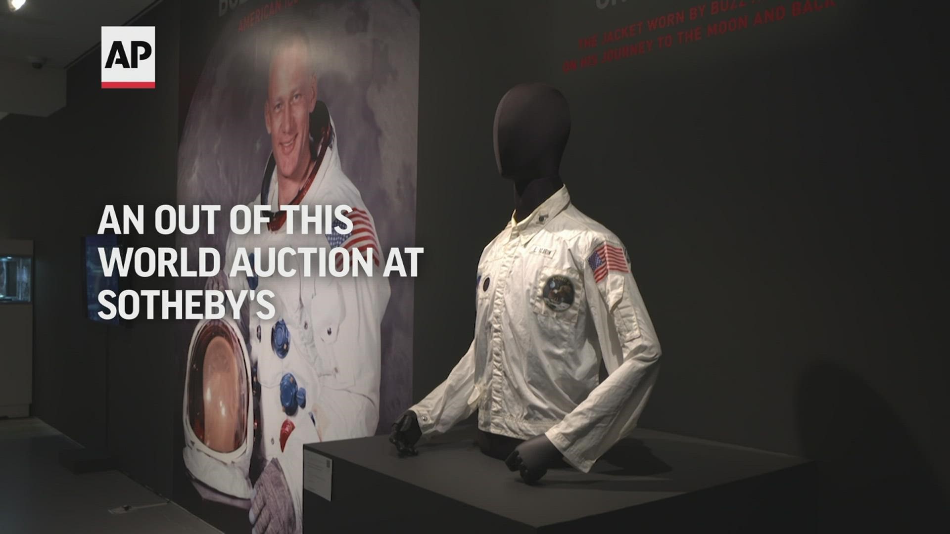 Sotheby's auctioned off Buzz Aldrin's In-flight coverall jacket worn during the Apollo 11 mission to the moon.