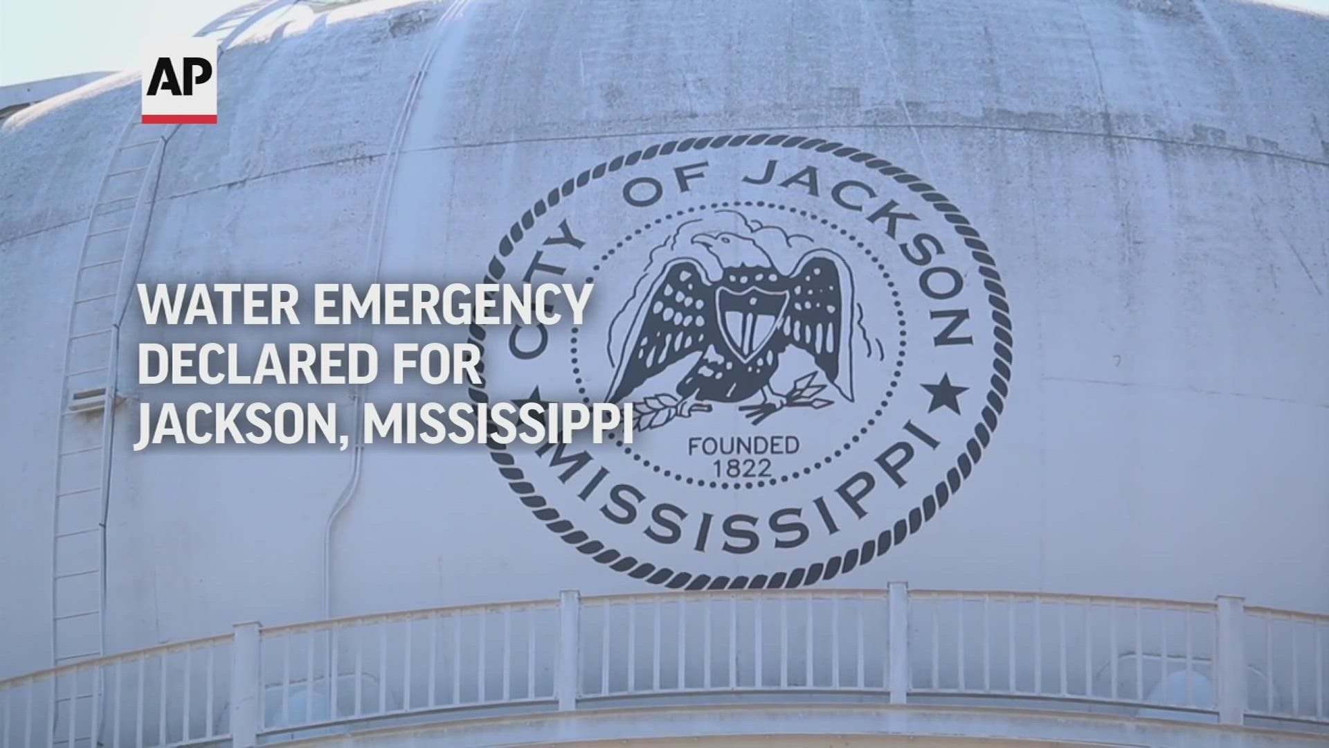 Parts of Jackson were without running water Tuesday because flooding worsened problems in one of two water-treatment plants.