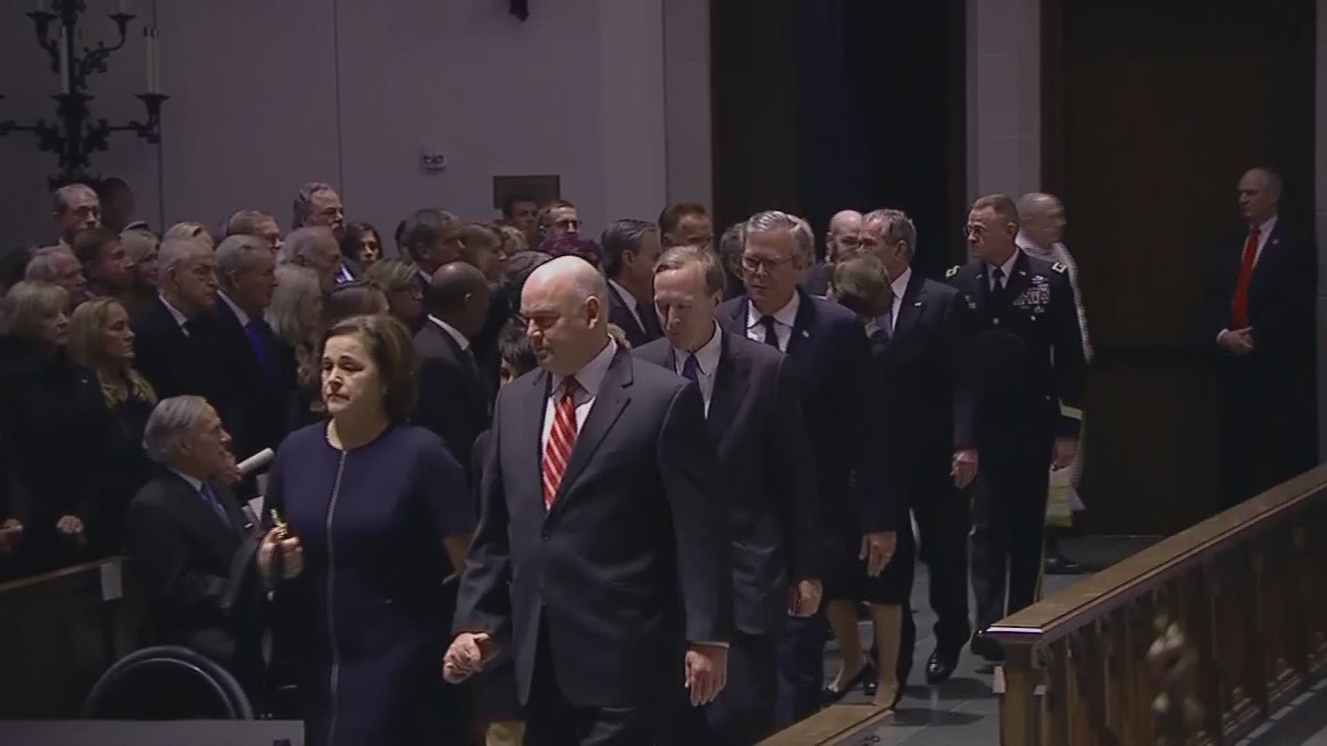 Friends and family shared fond memories of President George H.W. Bush during Thursday's funeral service in Houston, Texas.