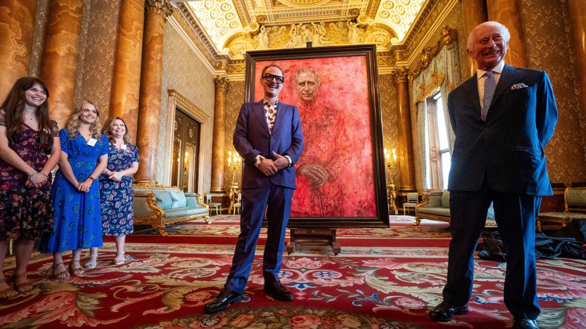 King Charles III unveils first official royal portrait | 12newsnow.com