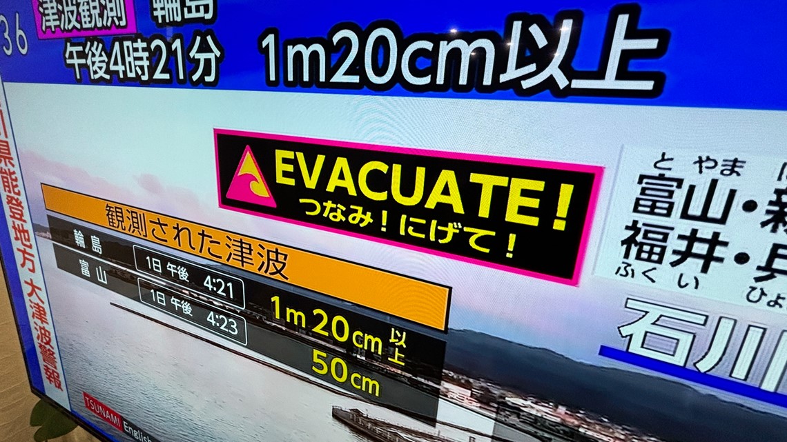 Japan issues tsunami warning ahead of massive wave 12newsnow