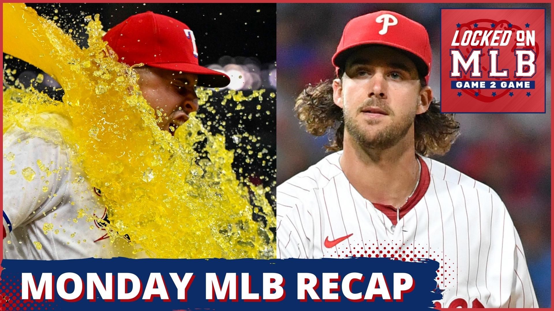 The latest in the MLB from the Rangers getting the walk-off win to the Phillies dominating the Nationals.