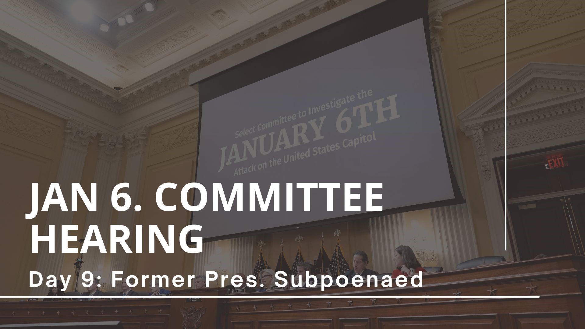 Day 9 of the Jan. 6 hearings, the last following 8 others held in summer of 2022. It featured new evidence and subpoena of former President Trump. (Part 2 of 2)