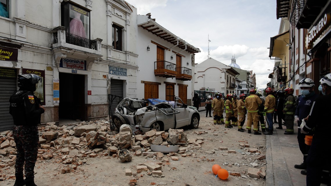 Ecuador earthquake leaves at least 15 dead causes wide damage