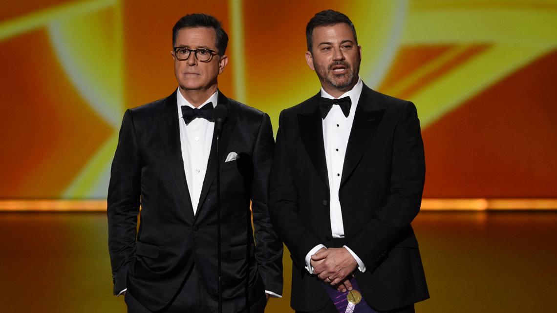 Kimmel, Colbert reflect on late-night futures during crossover