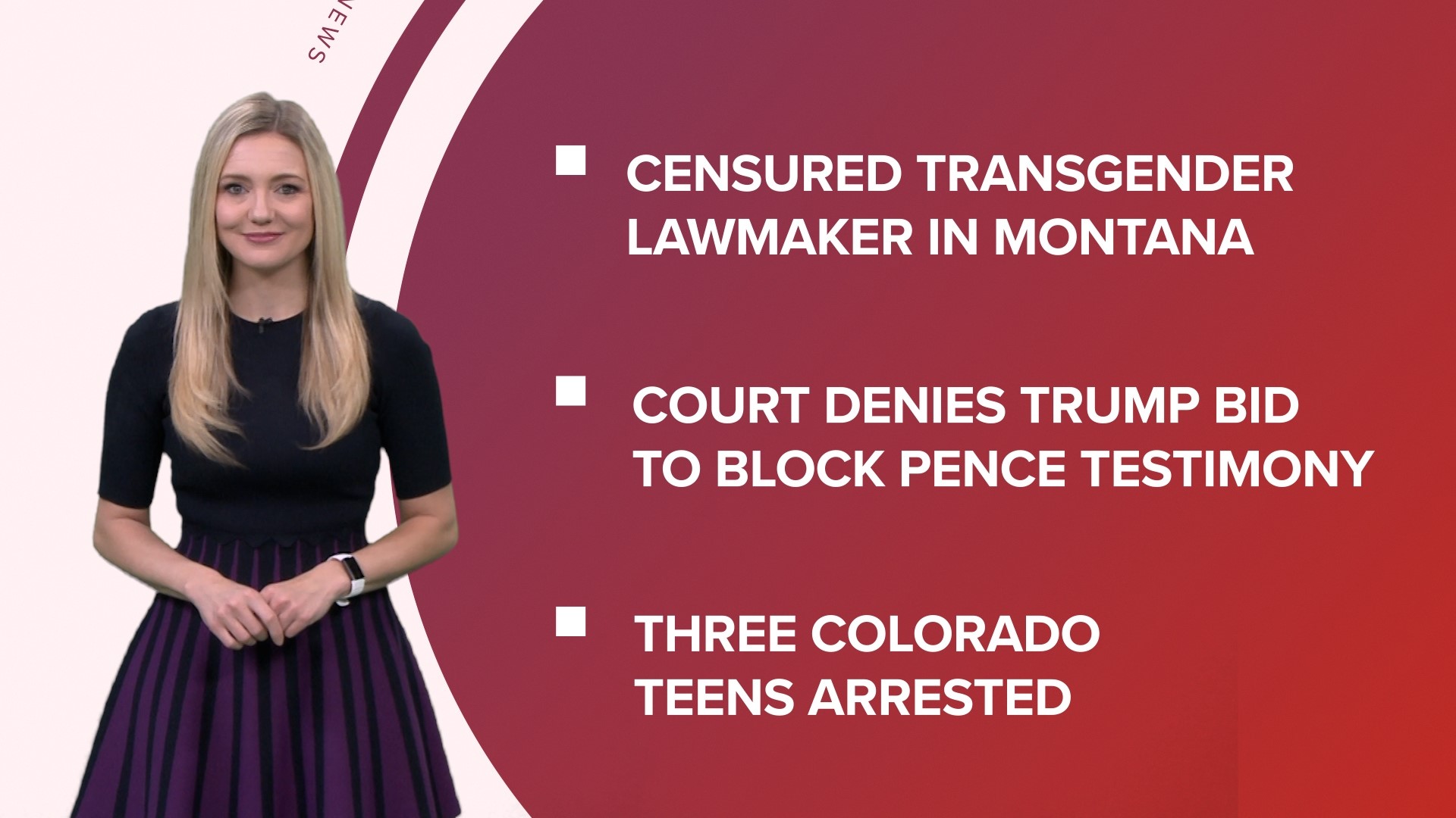 A look at what is happening in the news from a transgender lawmaker in Montana censured to a look at the current car market and the first round of the NFL draft.