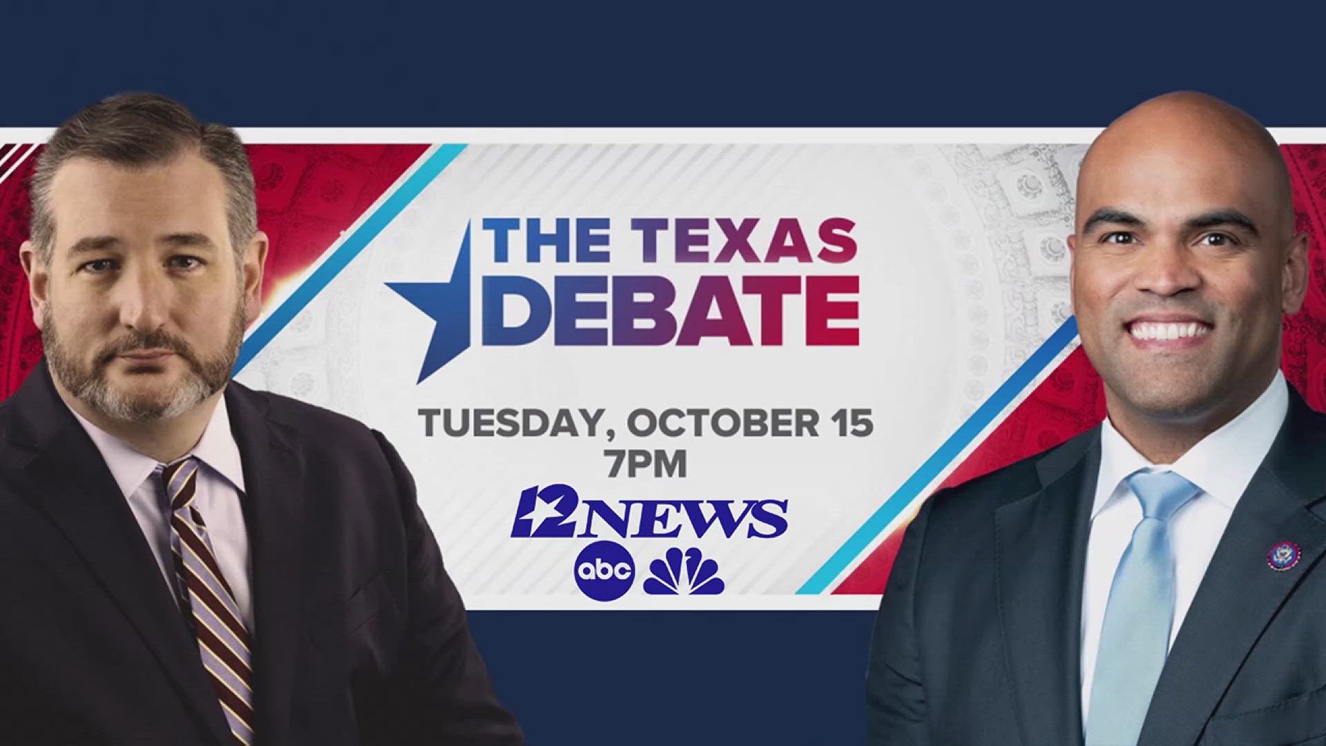 The debate will begin at 7 p.m. October 15