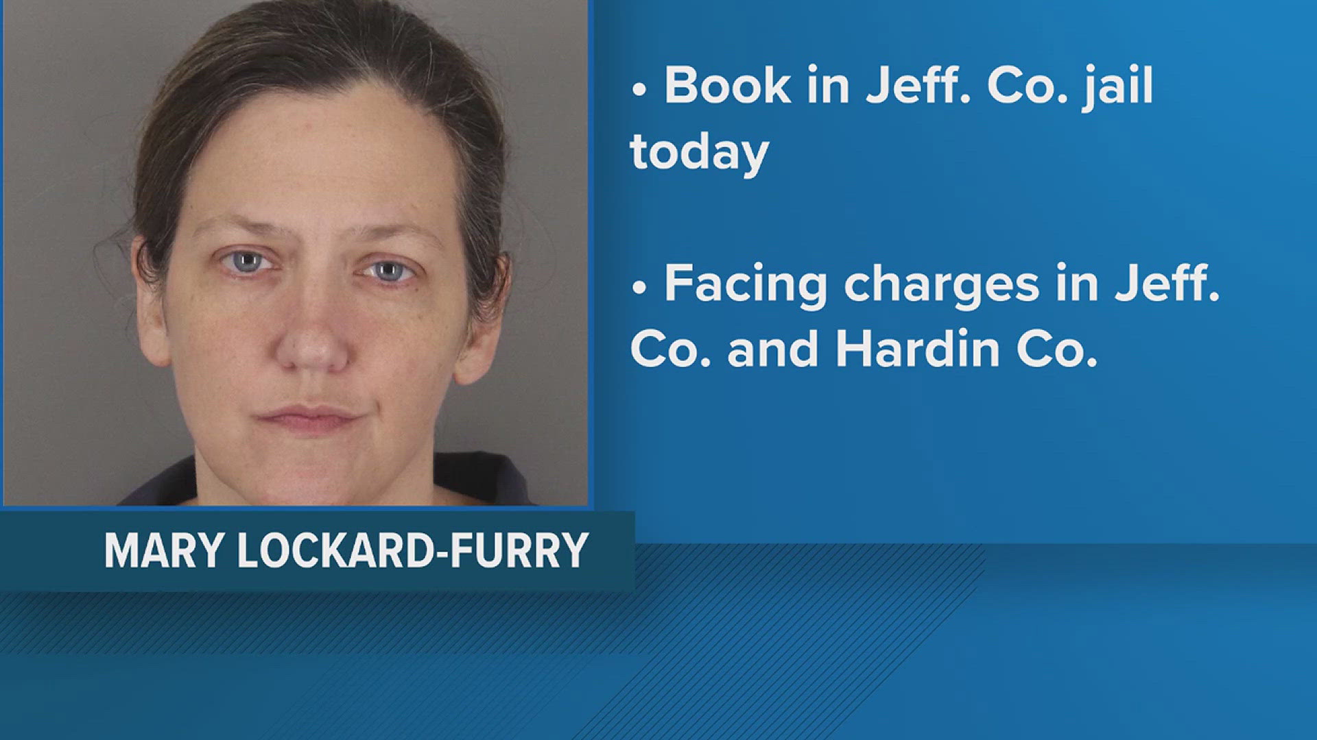 She was arrested in mid-June on a felony theft charge in Jefferson County related to a nationwide vacation-travel scam.