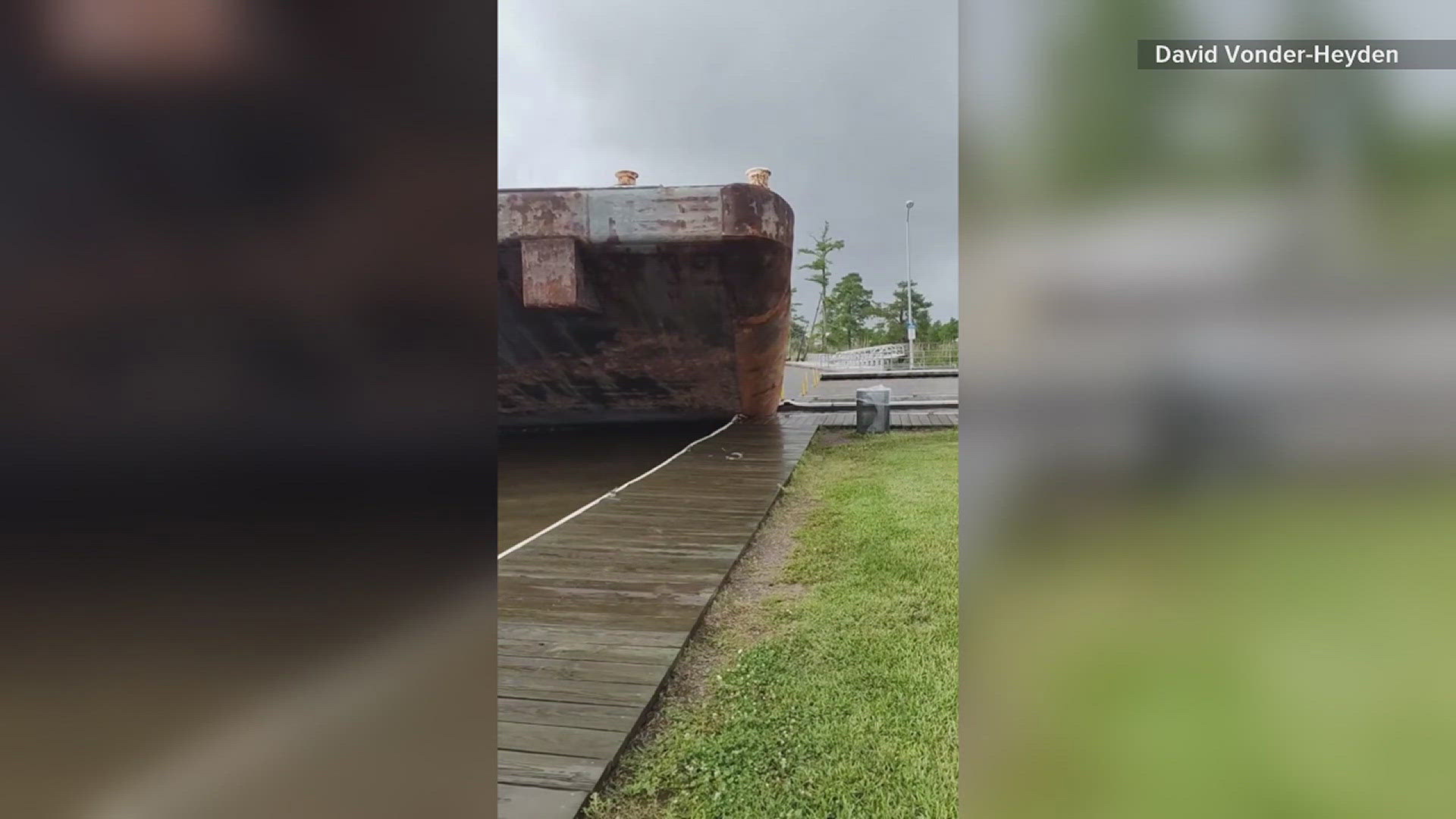 Adam Jack, City of Orange Public Works Director told 12News the barge hit one of the finger piers on the northern-most bulkhead.