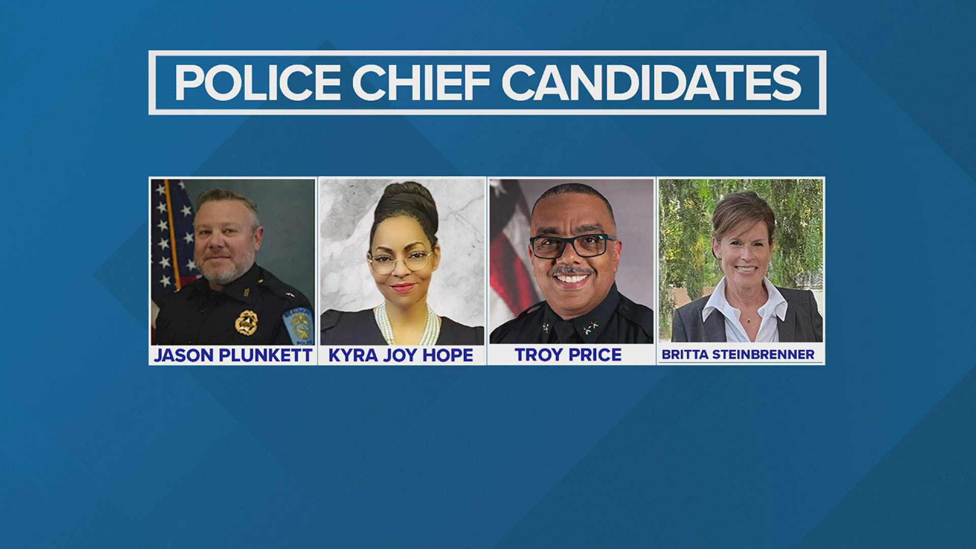 12News spoke to all four candidates and the common theme among them was increased community and police interaction.
