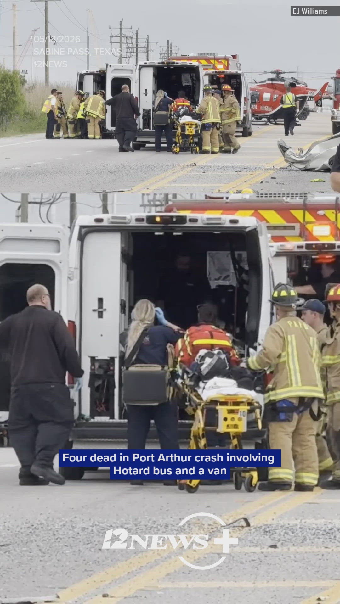 Four dead in Port Arthur crash involving Hotard bus and a van ...