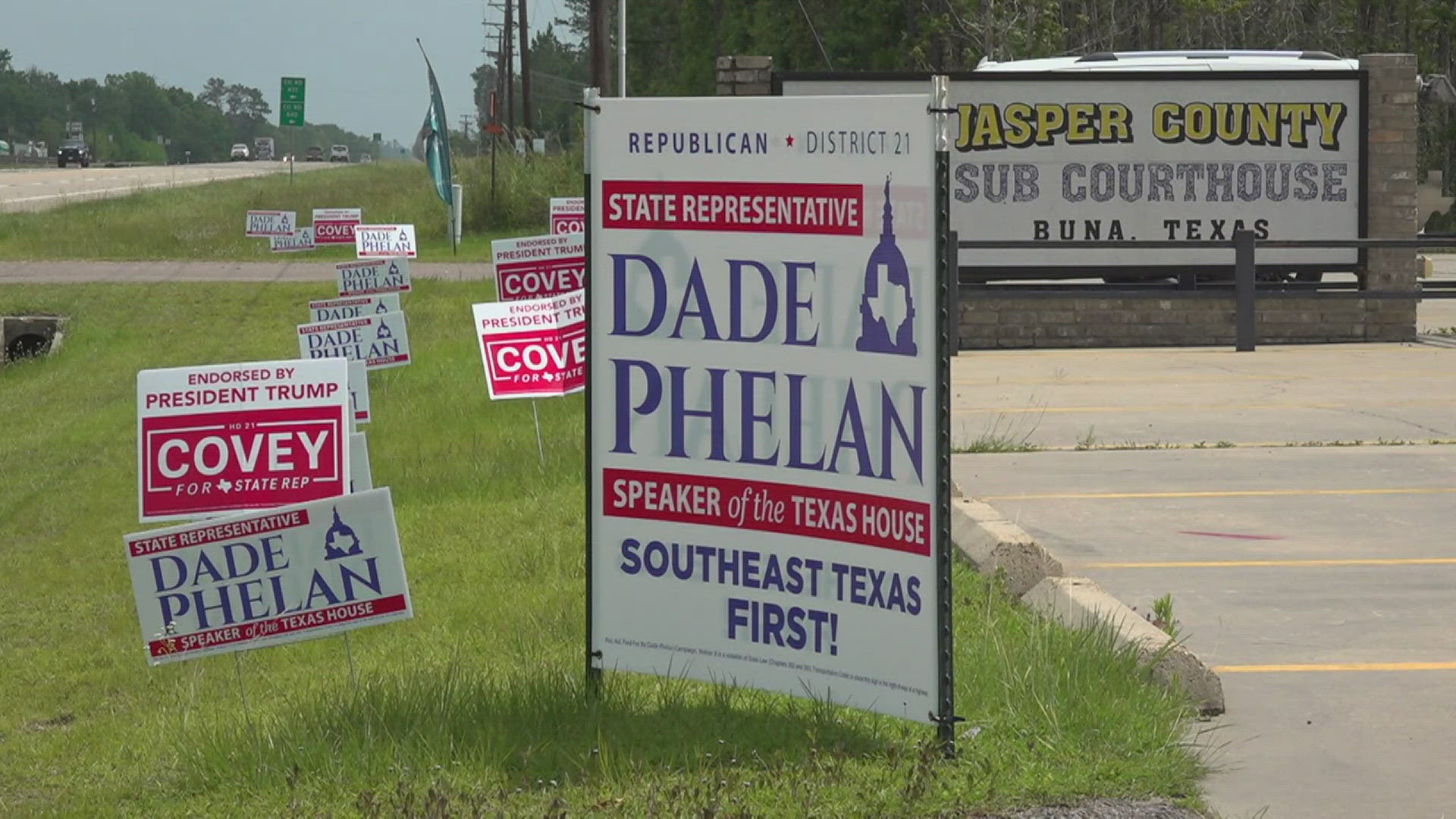 Speaker Dade Phelan faces a challenge from David Covey for the Texas House Representative District 21.