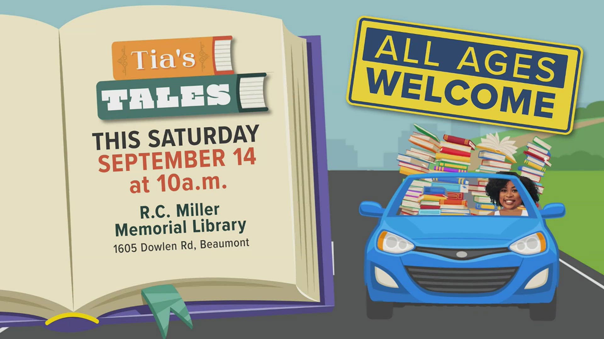 Daybreak Anchor Tia Johnson will be reading to kids at several Southeast Texas public libraries as part of "Tia's Tales."