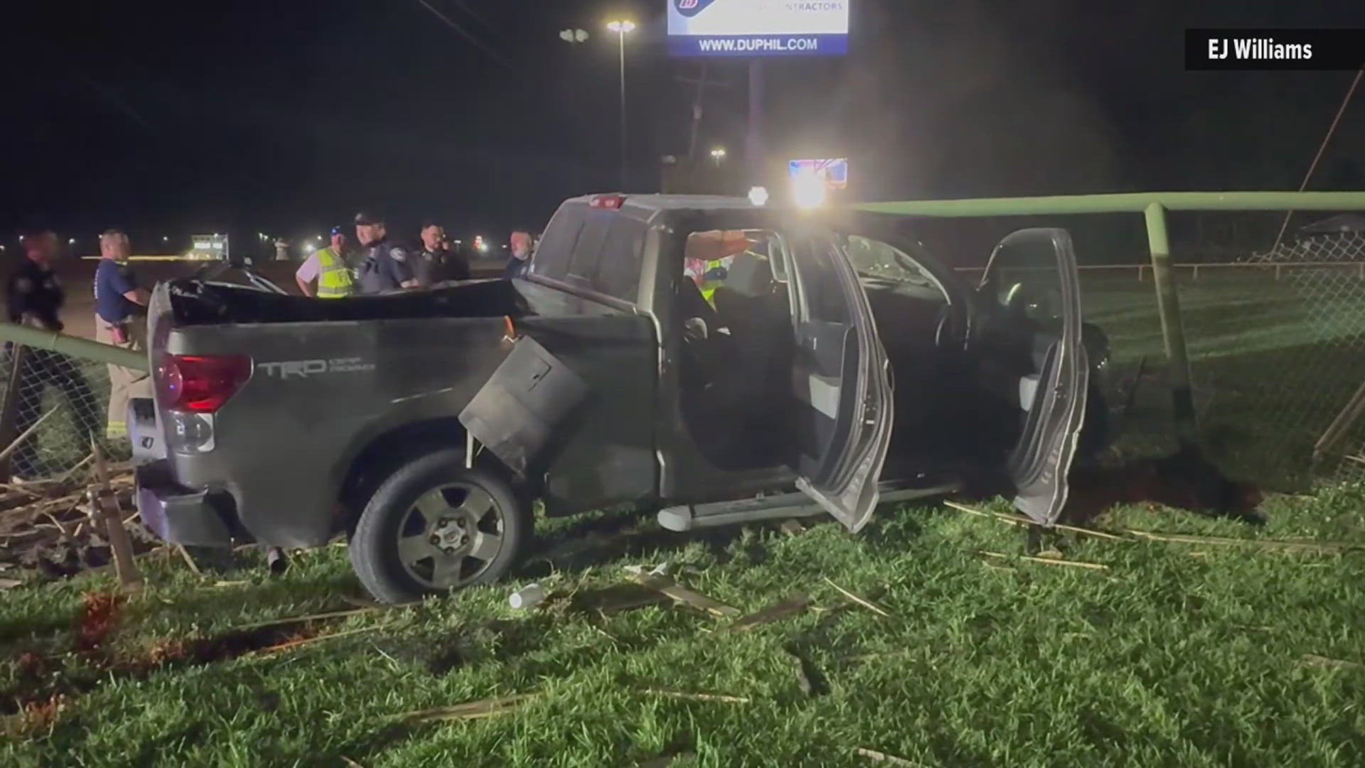 Two seriously injured after truck crashes into fence in Orange ...