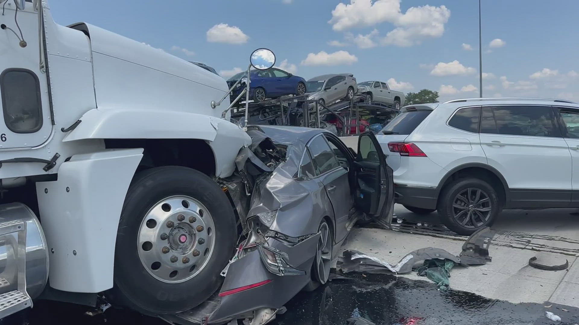 The wreck happened around 12:50 p.m. on I-10 near the 845 mile marker