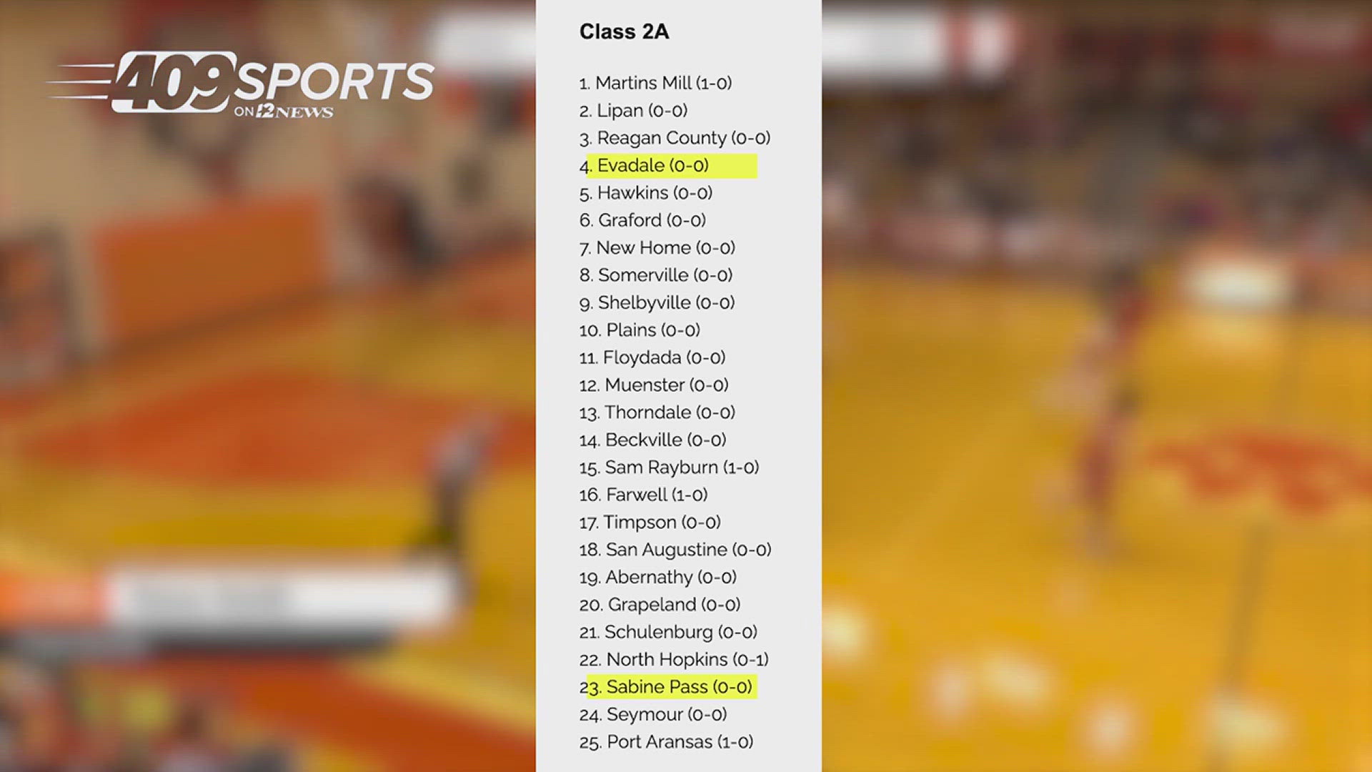 The TABC released the girls and boys Varsity basketball rankings for the 2024-25 season, several local teams are featured. 