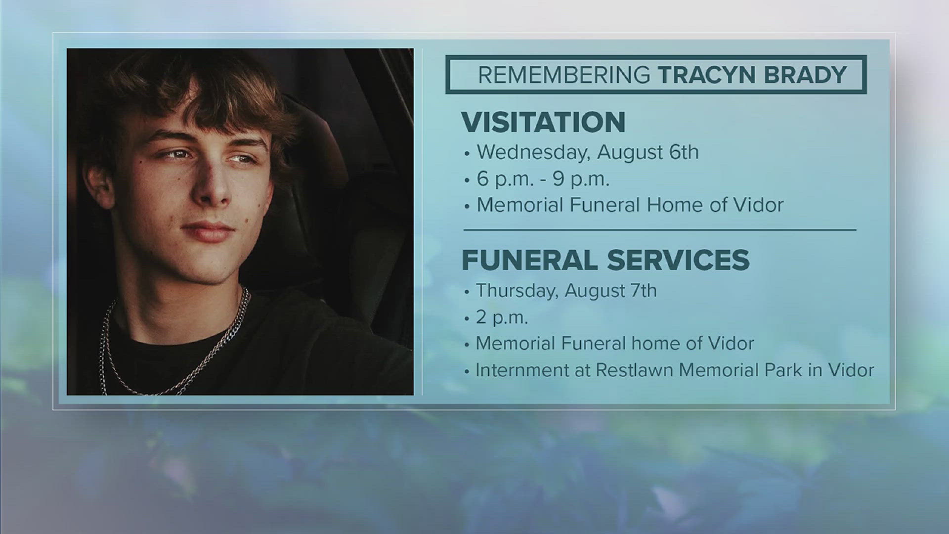 Family announces funeral plans for Tracyn Brady(00)