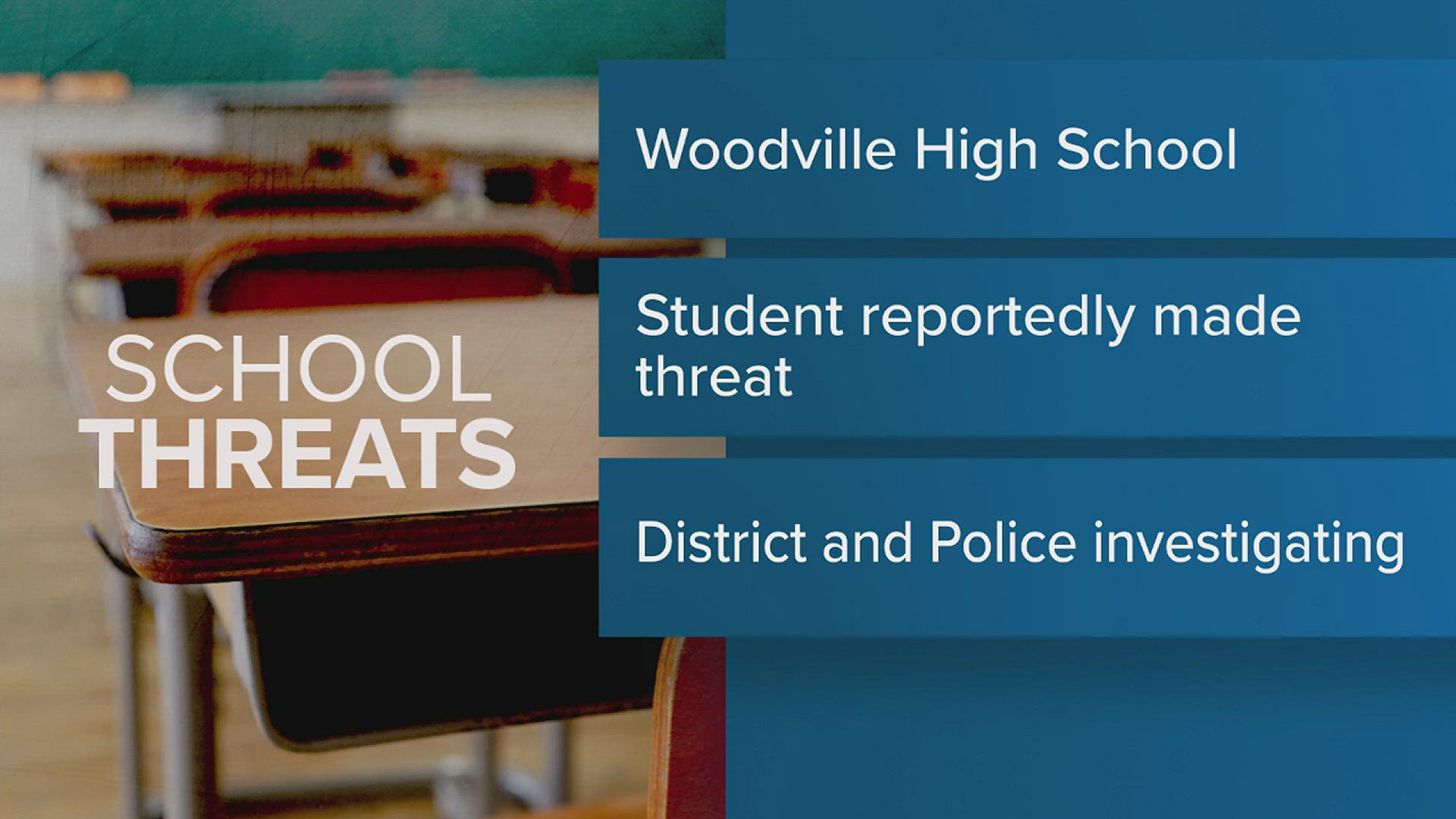 A report was made on Thursday afternoon that a student made threatening statements against Woodville High School.