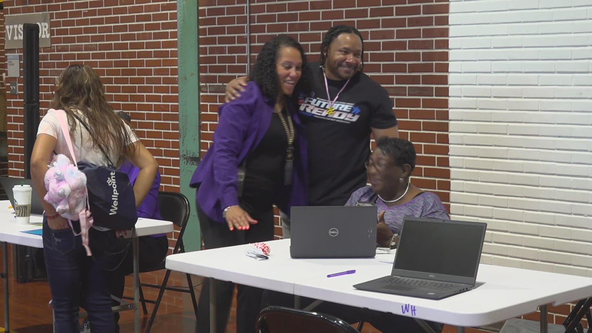 The event was held at the Beaumont Early College High School, and gave parents a chance to get their kids registered early for next school year.