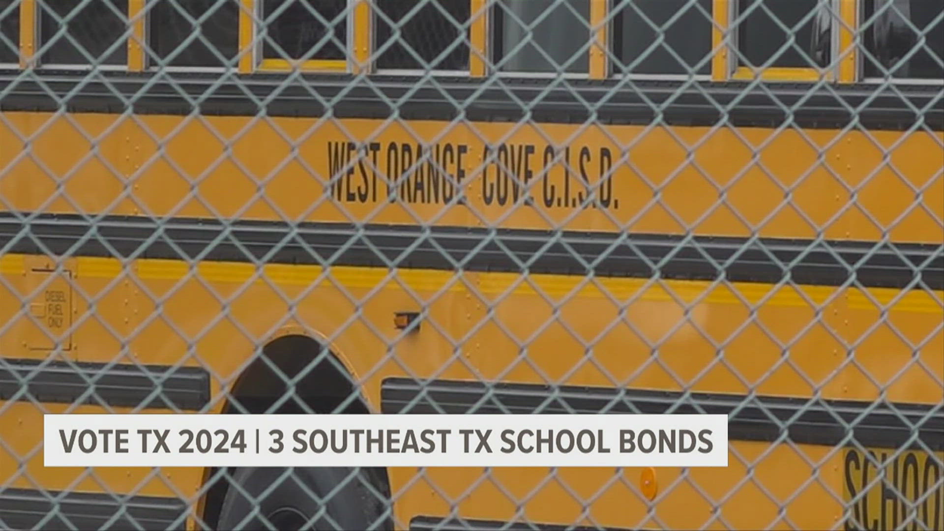 Voters approved a $72 million bond in the West Orange-Cove CISD and a $24 million bond in the Evadale ISD but said no to a $47.6 million bond in Deweyville.