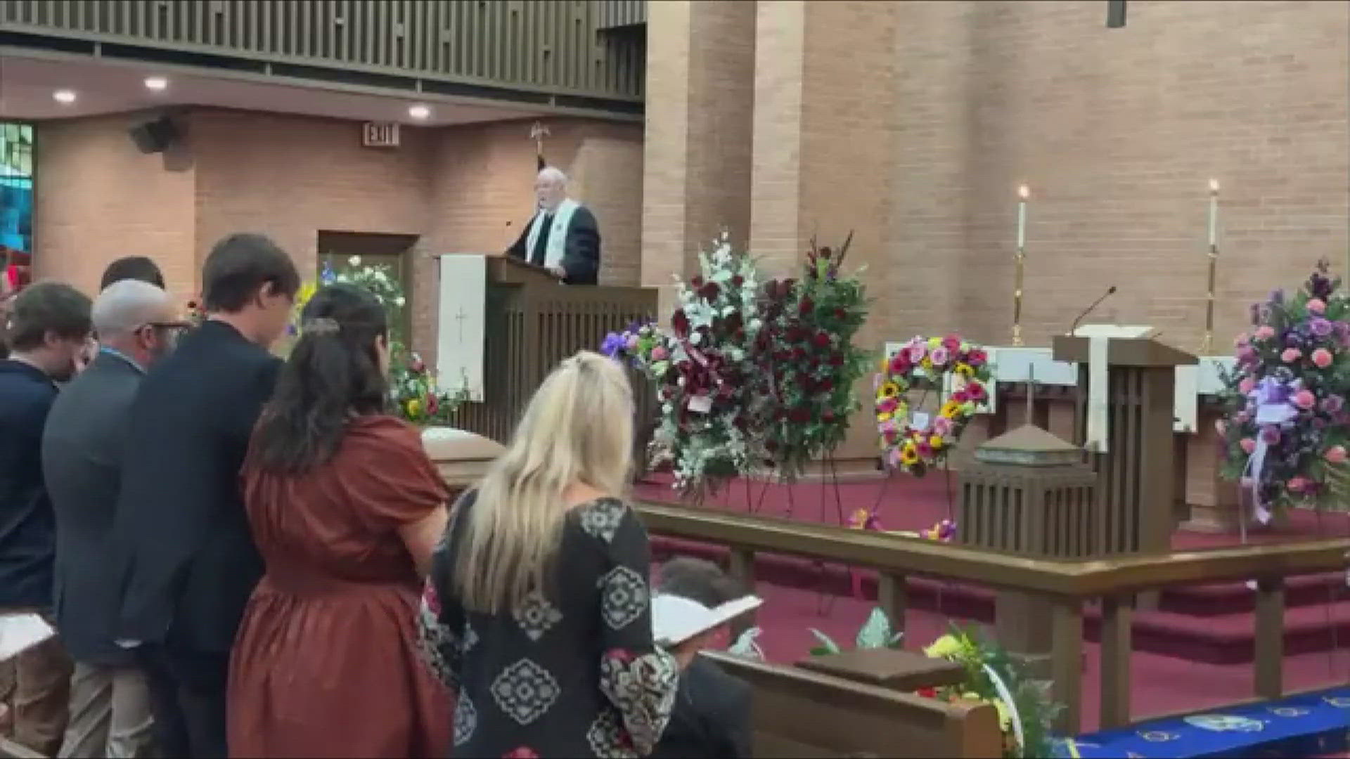 The funeral for 28-year-old Ayden Burt was held at the First Methodist Church in Jasper.