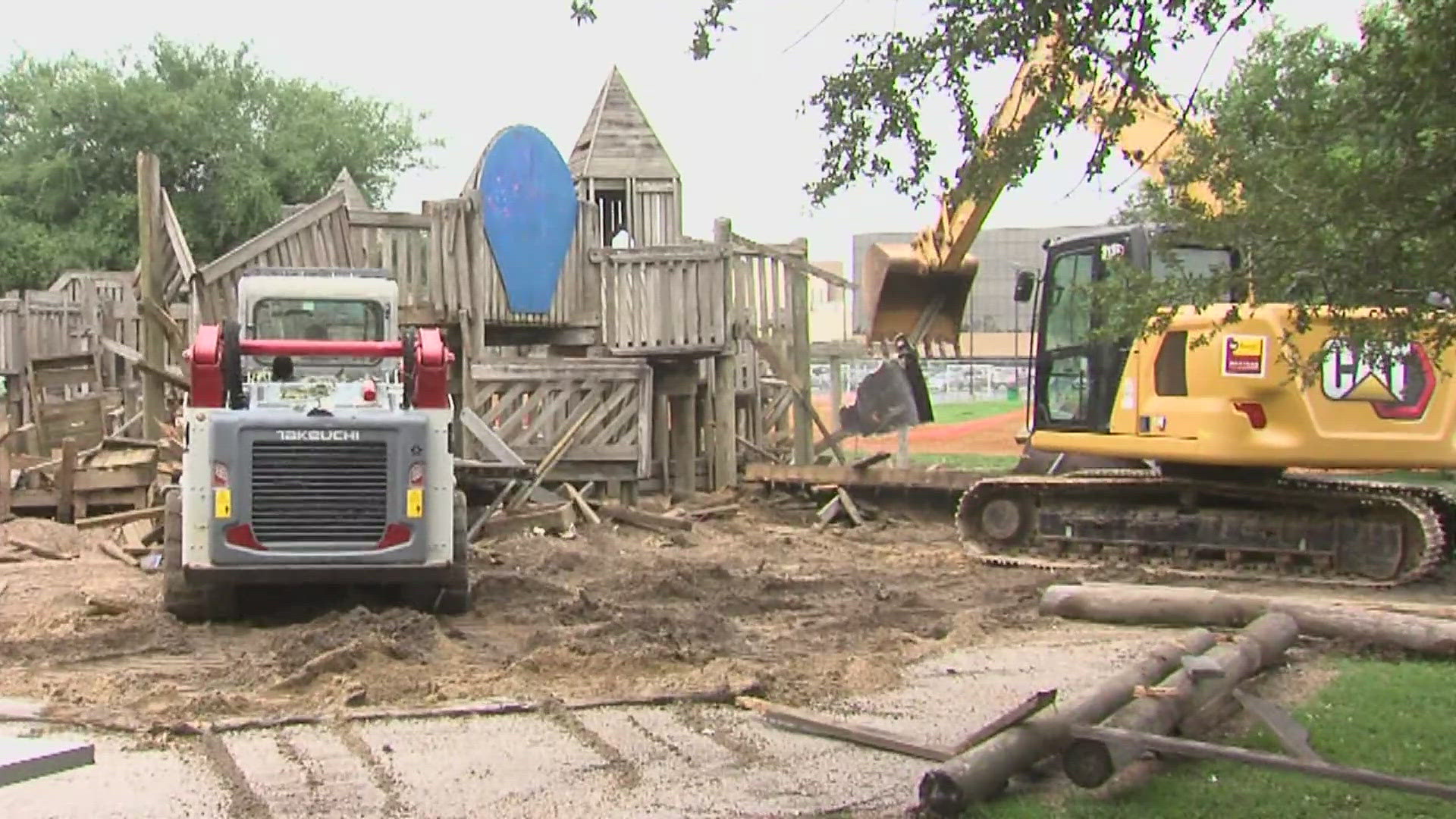 The old playground equipment is scheduled to be removed, new ADA equipment will be installed.