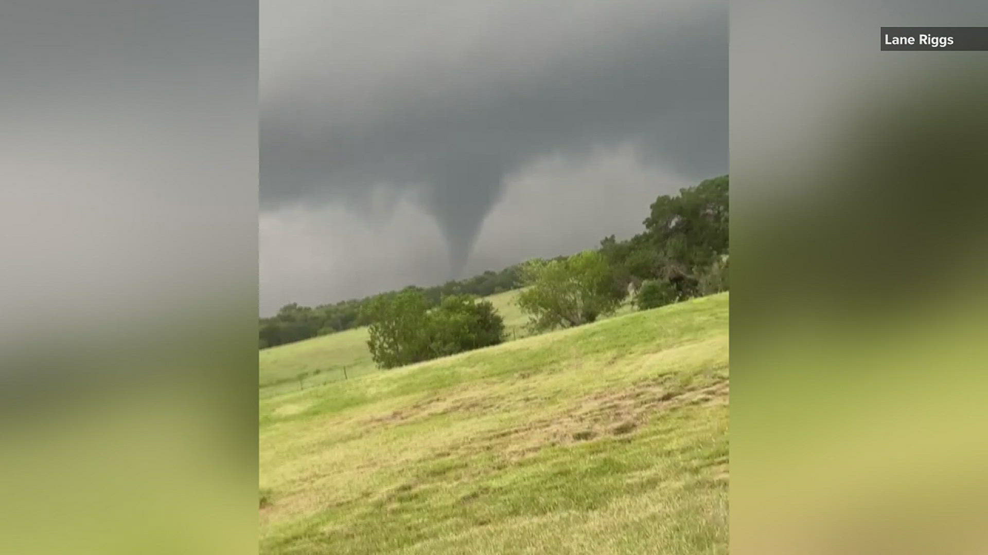 A funnel cloud was seen just an hour outside of Dallas in Corsicana.