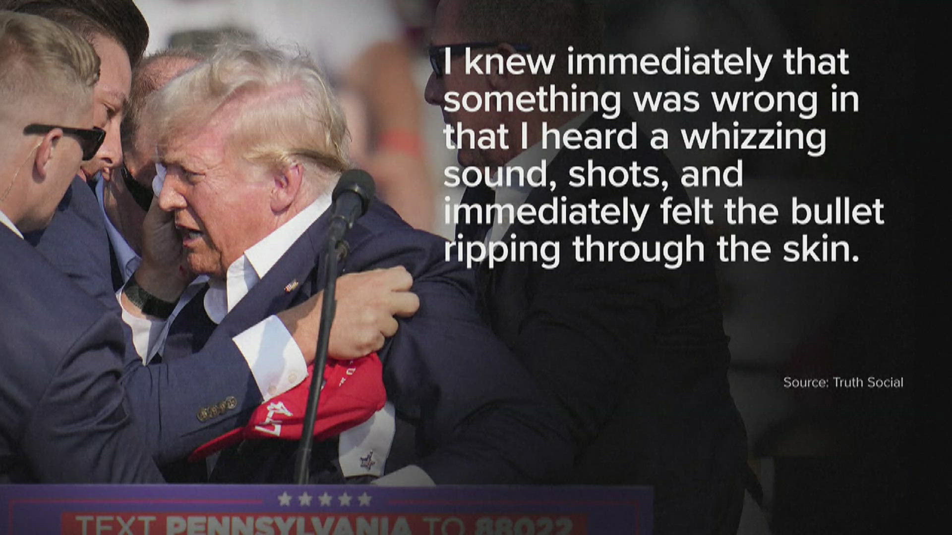 Former President Trump's campaign has released a statement saying that he is "fine", however the shooter and at least one bystander are dead.