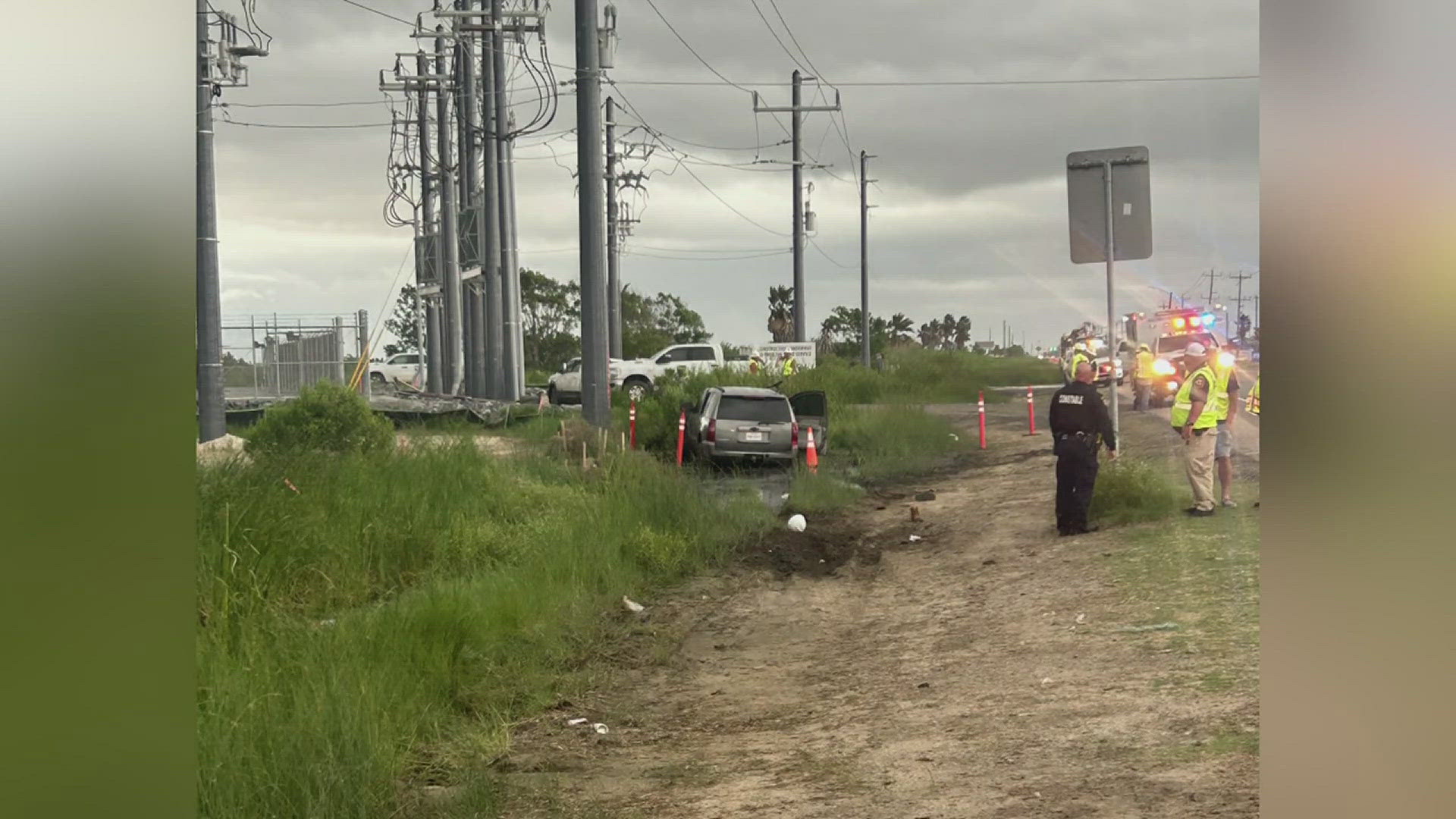 The vehicle then careened towards the two workers, who were reportedly walking by the road, before hitting and killing them.