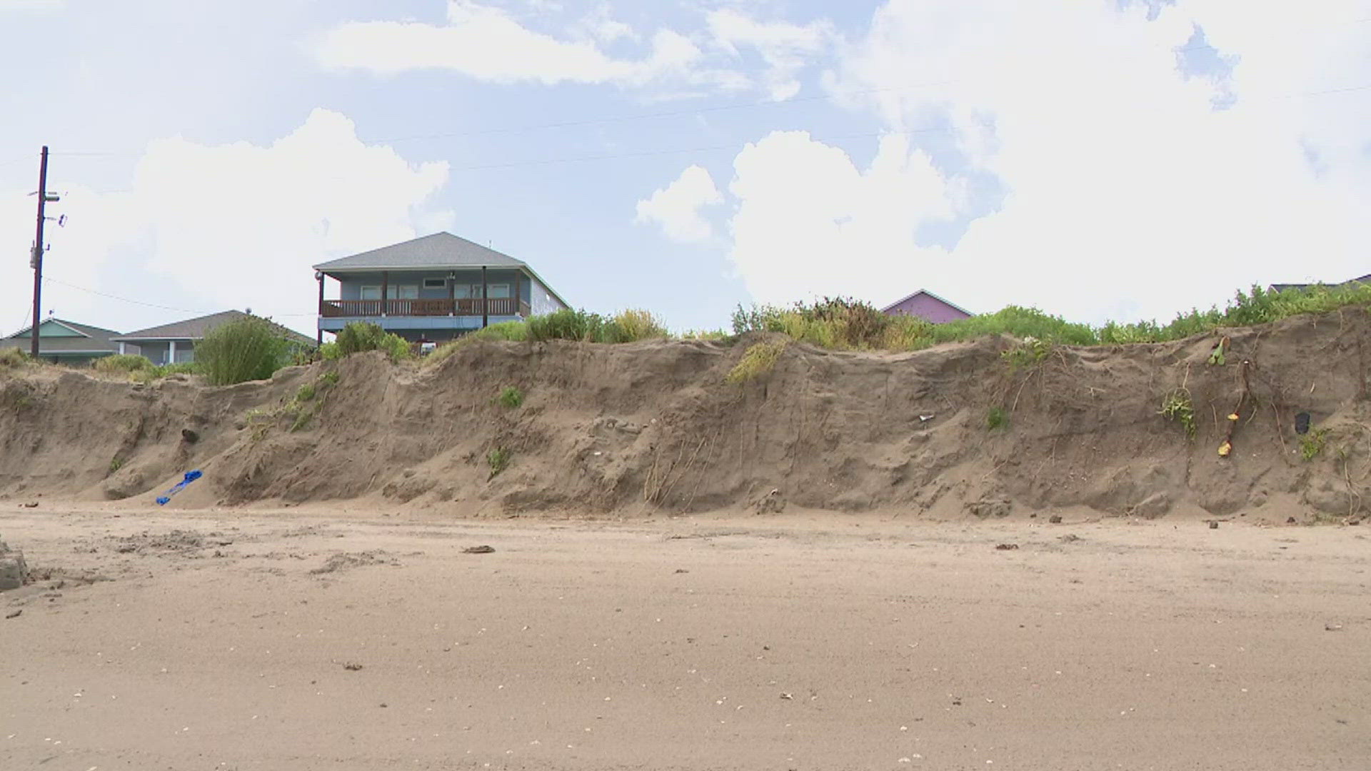 Galveston County beaches are still recovering after Tropical Storm Alberto washed away their dunes and emergency officials say this storm could cause more erosion.