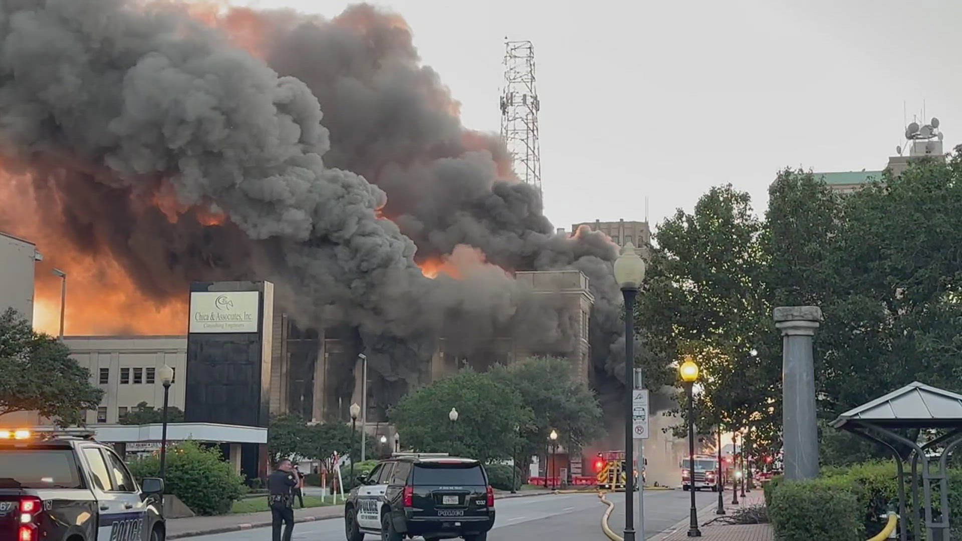 Kyle Orr is live at the downtown building fire speaking to nearby business  owners