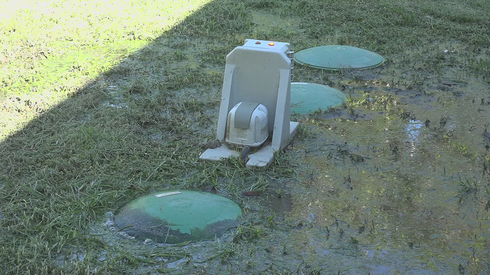 The family tells 12News that their septic system constantly overflows, ruing their backyard, and the contractors who built it won't help.