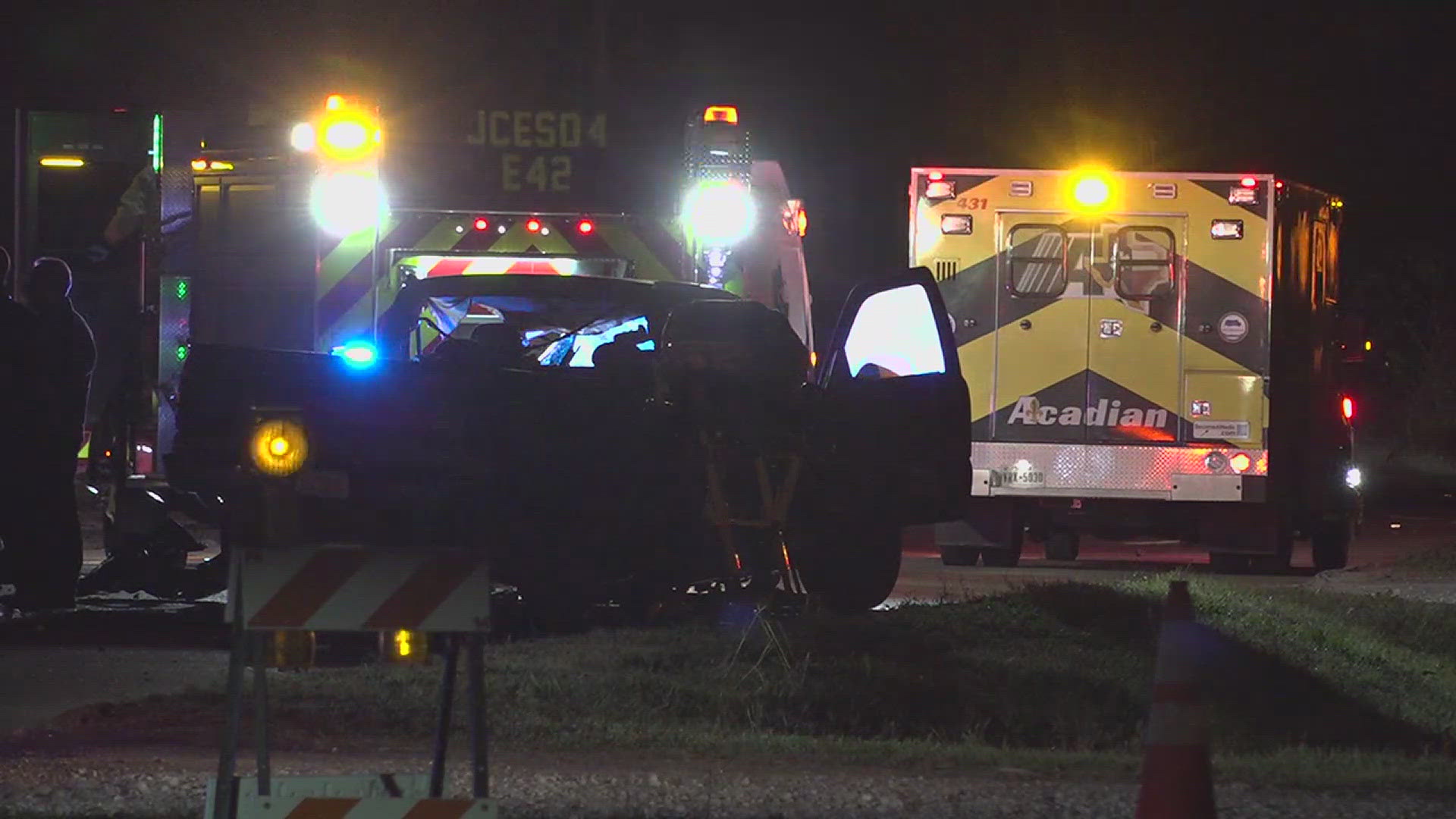 The crash happened around 8 p.m. Wednesday night on West Port Arthur Road and Hillebrandt Road near the railroad tracks.