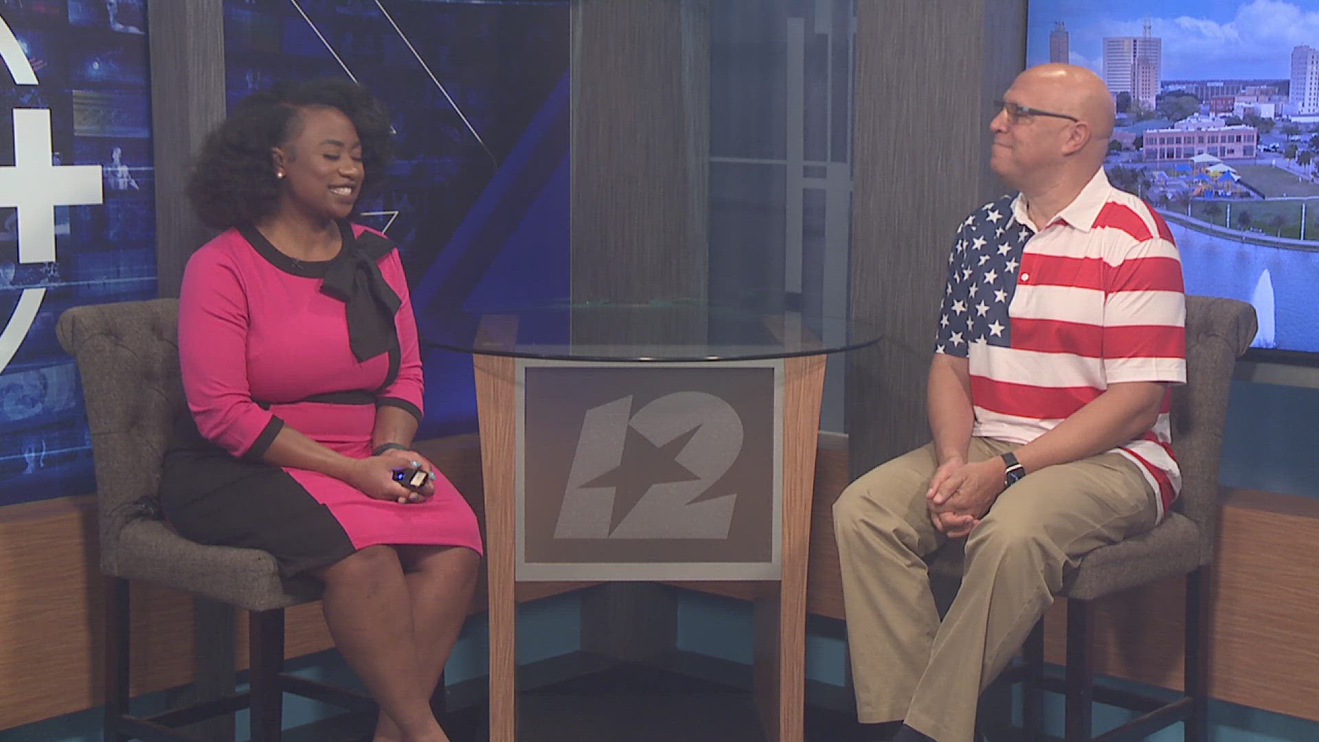 Maestro Chelsea Tipton stops by 12News Midday to preview the event, which will be followed by a spectacular fireworks show on the lawn of the Julie Rogers Theatre.