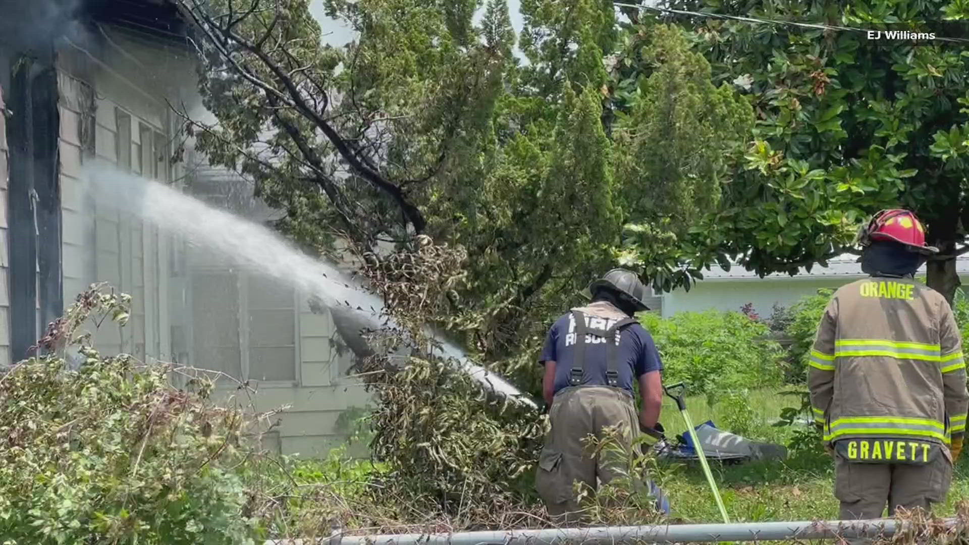 The West Orange Fire Department responded to the house fire on Albany Street.