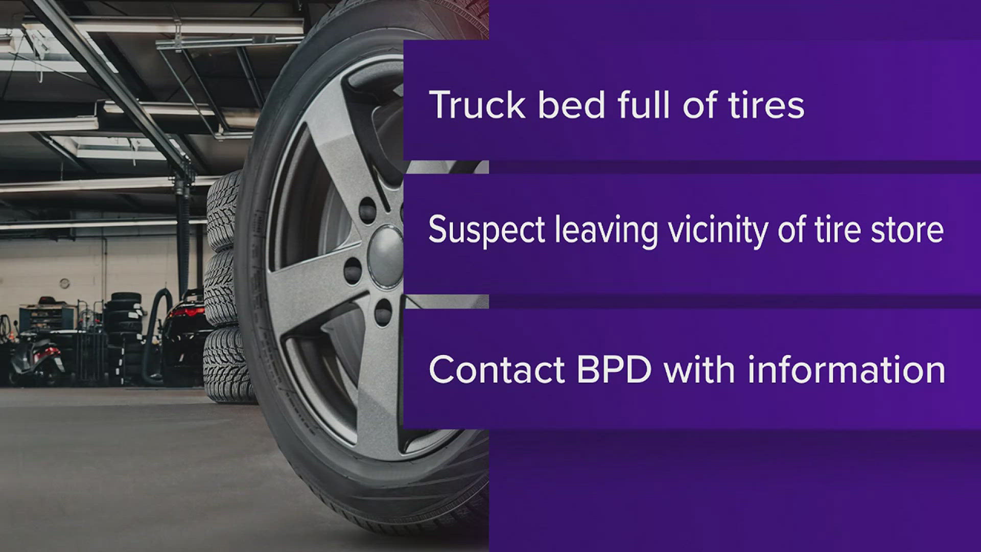 The patrolling officer pulled the truck over and upon further investigation recognized the driver as a known tire thief.