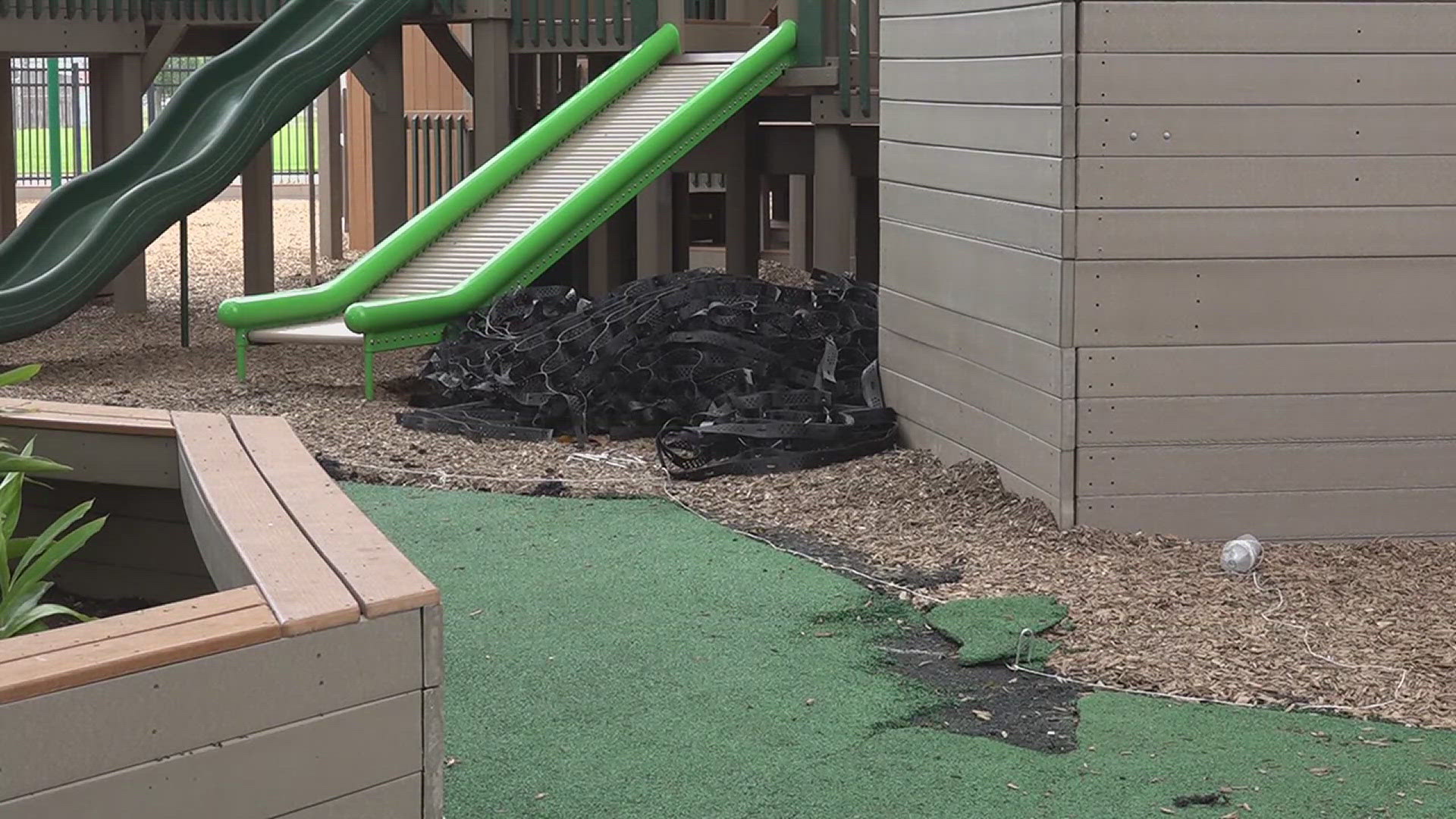 Vandals caused over $5,000 damage to Tugboat Island Park's new wheelchair-accessible features, delaying its reopening.