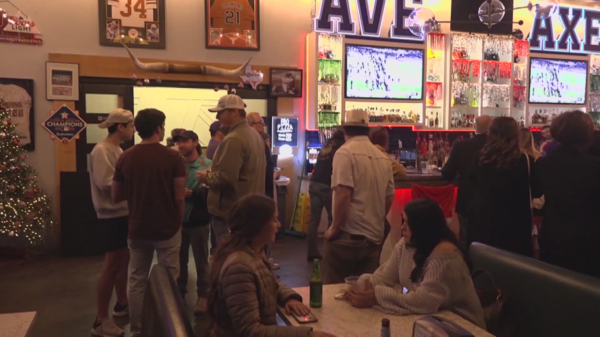 Dozens came through the doors of Avenue Axe in support, including some Nederland Bulldog fans!