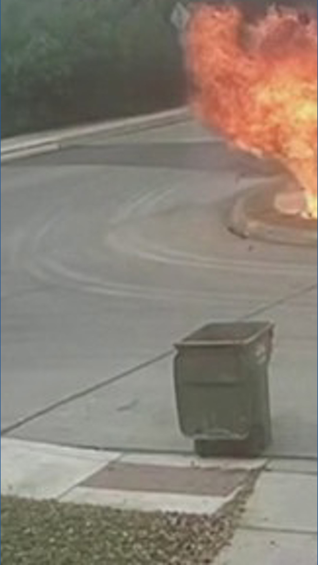 Close call caught on camera as motorcycle crash and explosion narrowly ...