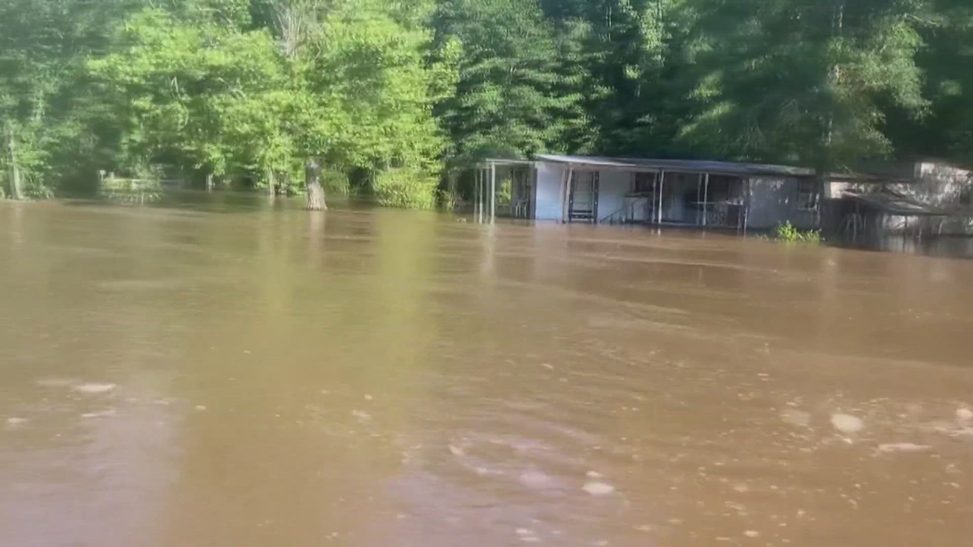 Volunteer firefighters in Beech Grove spent much of Sunday ferrying supplies to residents in northwest Jasper County who remain flooded in following recent rains.